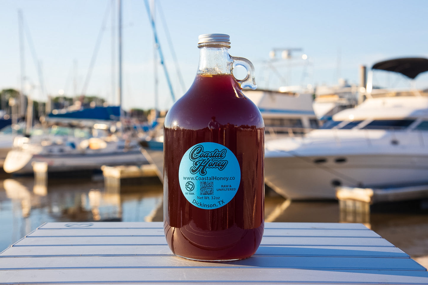Raw Texas Honey – Half Gallon Glass Jug | Unfiltered, Local