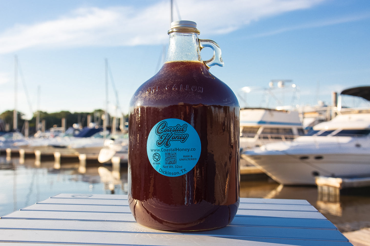 Raw Texas Honey – One Gallon Glass Jug | Unfiltered, Local